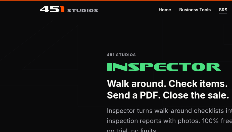 Inspector interface
